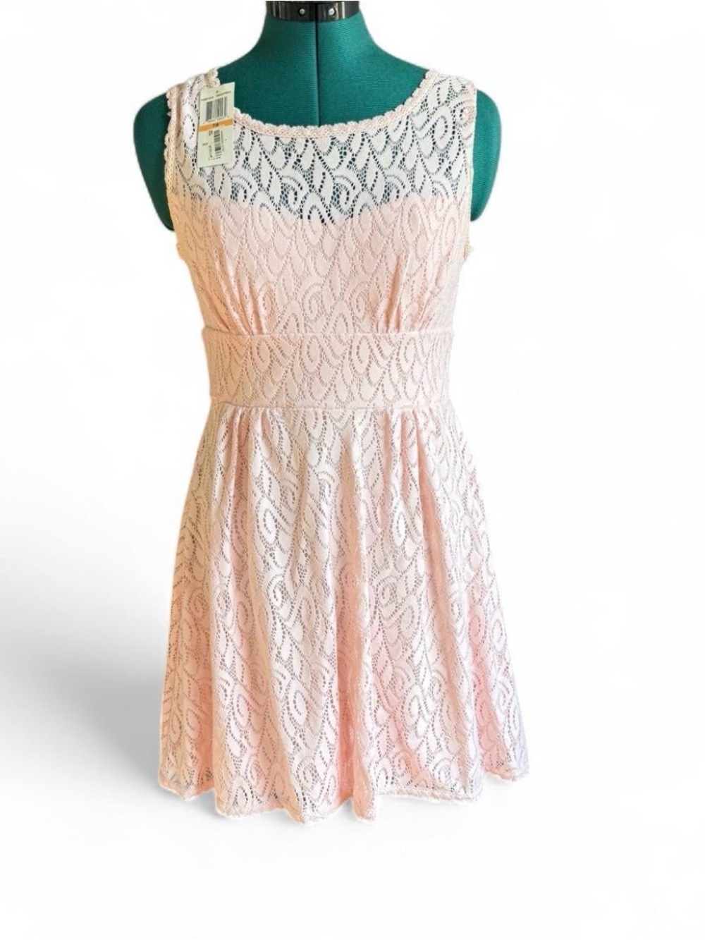 B Darlin Light Pink Lace Mini Dress